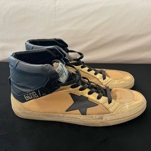 Golden Goose Records High Top Gold and Black Color Size 44